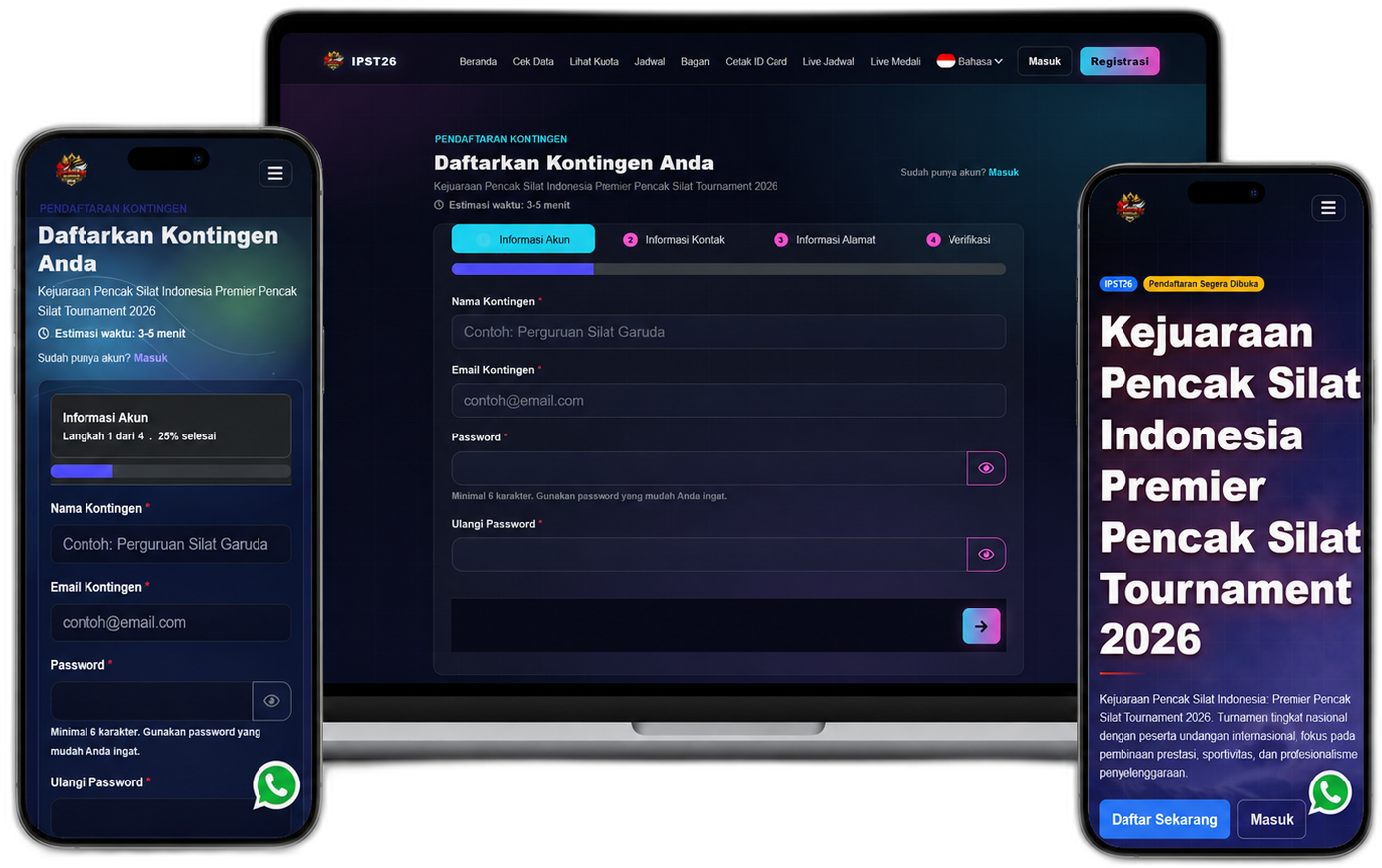 Ilustrasi landing page kustom multi perangkat